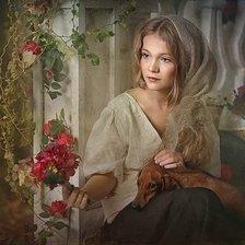 Схема вышивки «Цветочница»