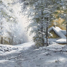 Схема вышивки «Лесная заимка /худ. Марек Щепаняк/»