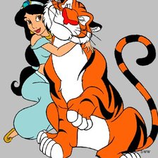 Схема вышивки «жасмин и тигр»