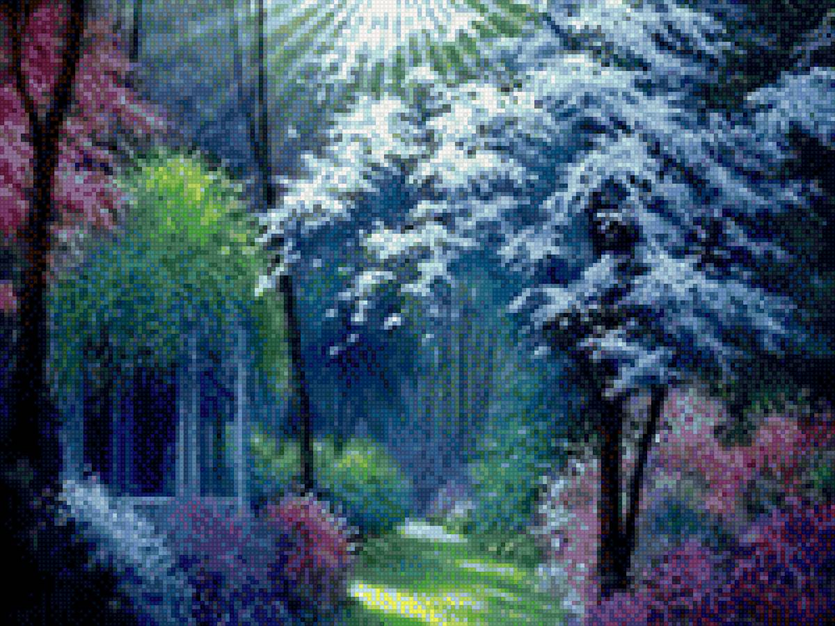 Цветущий сад - сад цветы - предпросмотр