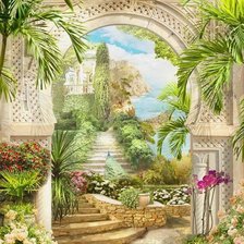 Схема вышивки «Пейзаж»