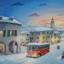 Схема вышивки «вечер в городе»