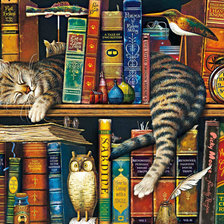 Схема вышивки «Спящий котик»