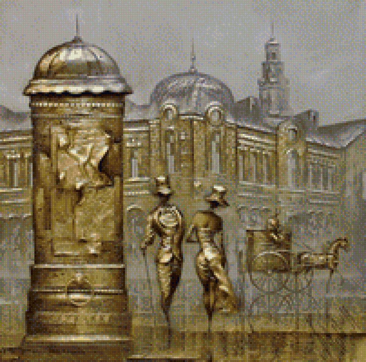 Пара - пара, город, он и она. - предпросмотр