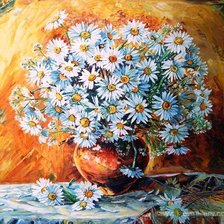 Схема вышивки «букет ромашек»