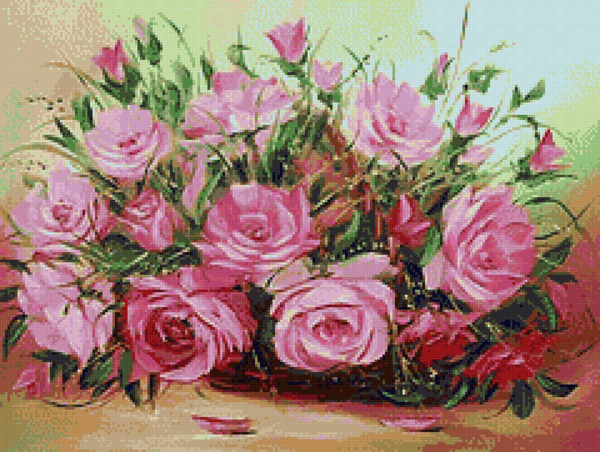 букет роз - натюрморт, розы, цветы, букет - предпросмотр