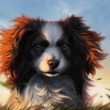 Схема вышивки «Собачка»