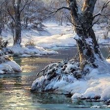 Схема вышивки «зима»