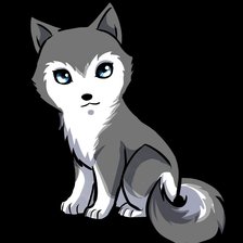 Схема вышивки «волчонок»