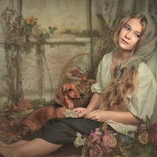 Схема вышивки «Цветочница»