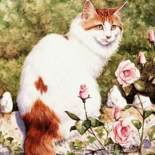 Схема вышивки «Котик»