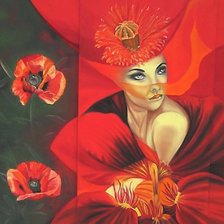 Схема вышивки «Мак»