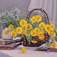 Схема вышивки «одуванчики»