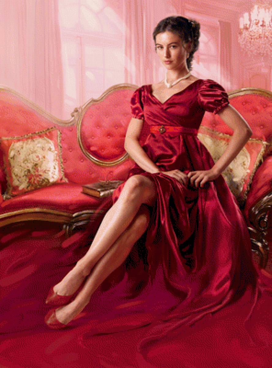 Леди в красном - леди, девушка - предпросмотр