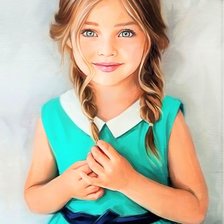 Схема вышивки «Девочка»