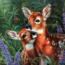 Схема вышивки «Олени»
