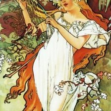 Схема вышивки «Девушка»