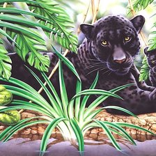 Схема вышивки «пантеры»