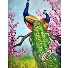 Схема вышивки «Павлины /размер изображения  230 х 340 крестиков/»