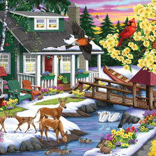 Схема вышивки «Пейзаж»