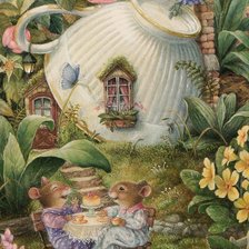 Схема вышивки «Мышки-хохотушки»