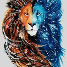 Схема вышивки «Лев»