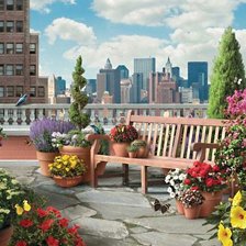 Схема вышивки «Сад на крыше»