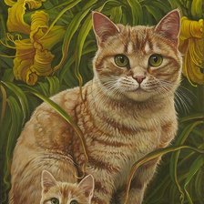 Схема вышивки «mačky»