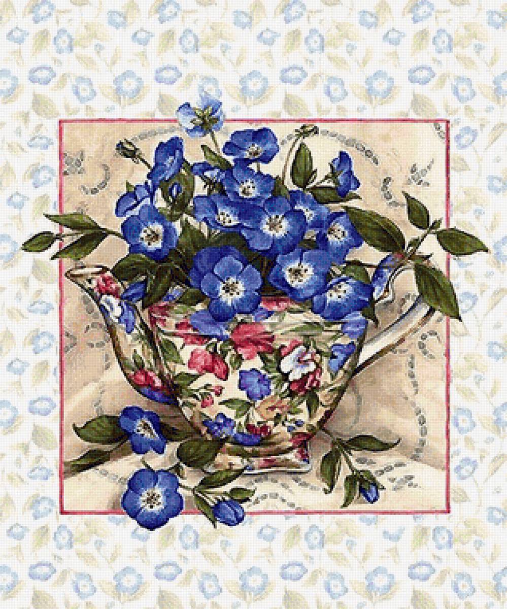 цветы в чайнике - предпросмотр