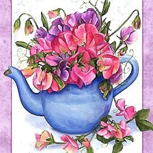 цветы в чайнике