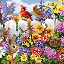 Схема вышивки «Птички»