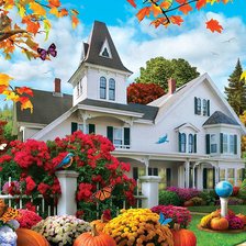 Схема вышивки «Домик»