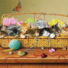 Схема вышивки «Серия "Коты".»