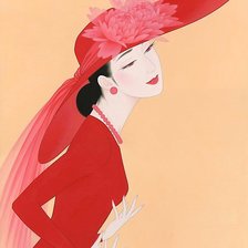 Схема вышивки «Девушка»