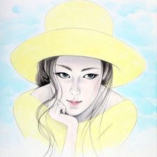 Схема вышивки «Девушка»