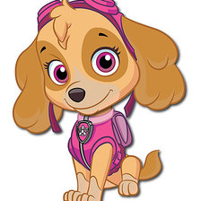 Схема вышивки «мультяшная собачка»