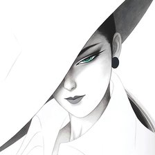 Схема вышивки «Девушка»