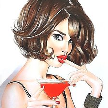 Схема вышивки «Девушка»