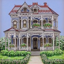 Схема вышивки «domček»