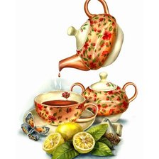 Схема вышивки «Чайный натюрморт»