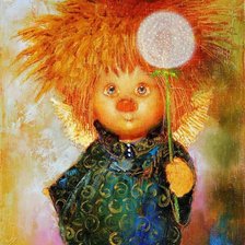 Схема вышивки «Ангел с одуванчиком»