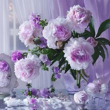 Схема вышивки «Пионы»