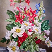 Схема вышивки «pekná kytica»