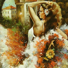 Схема вышивки «Образ девушки»