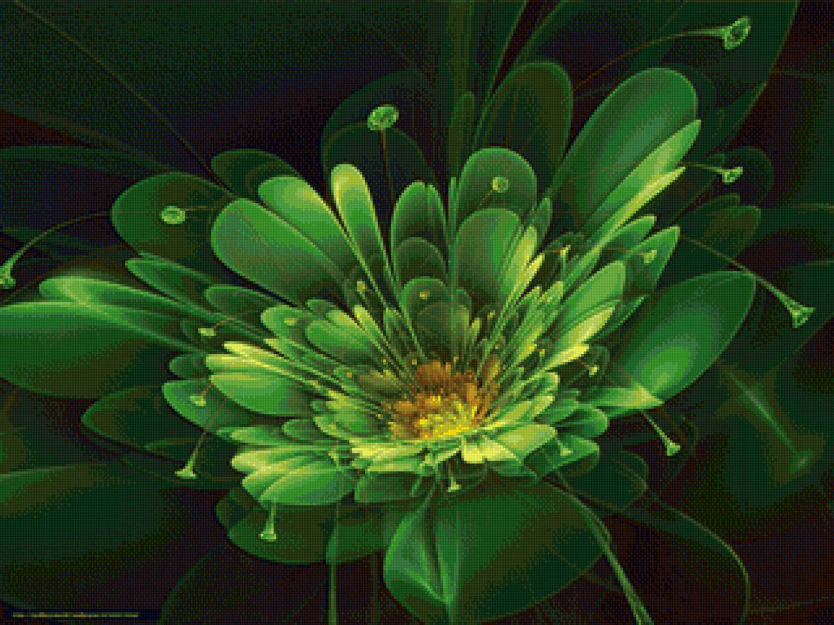 Зелёный цветок - предпросмотр