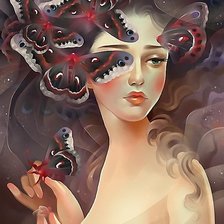 Схема вышивки «Девушка»