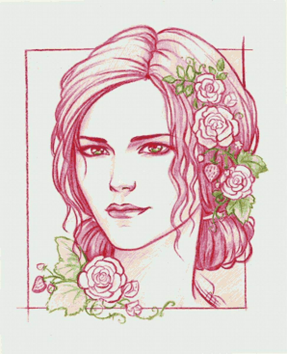 рисунок - девушка - предпросмотр