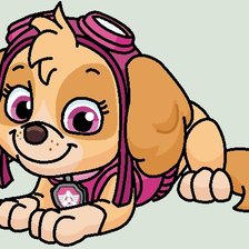 Схема вышивки «мультяшная собачка»