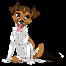 Схема вышивки «пёсик»