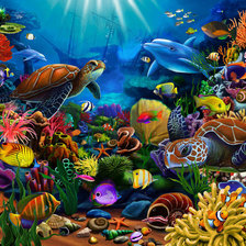 Схема вышивки «Подводный мир»